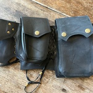 Black Leather Hip Belt